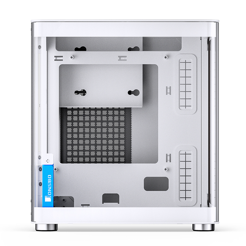 Gabinete Tk-0 White Tg Itx Aluminio Madera Jonsbo
