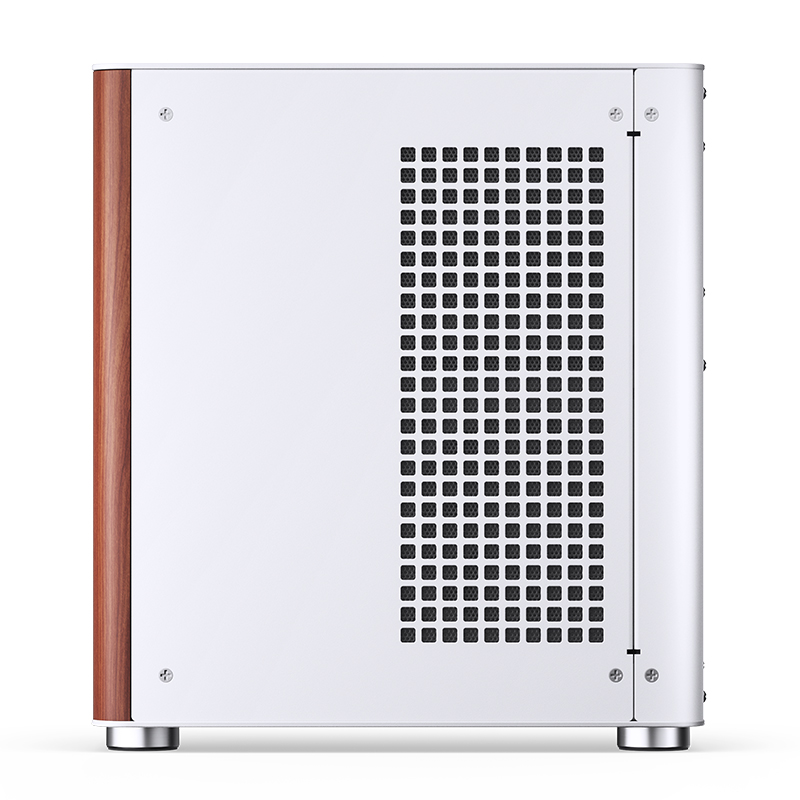 Gabinete Tk-0 White Tg Itx Aluminio Madera Jonsbo