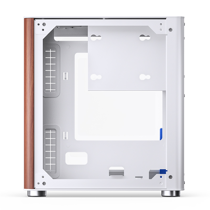 Gabinete Tk-0 White Tg Itx Aluminio Madera Jonsbo