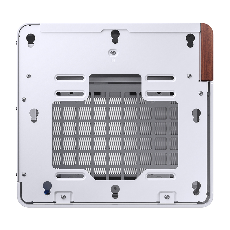 Gabinete Tk-0 White Tg Itx Aluminio Madera Jonsbo