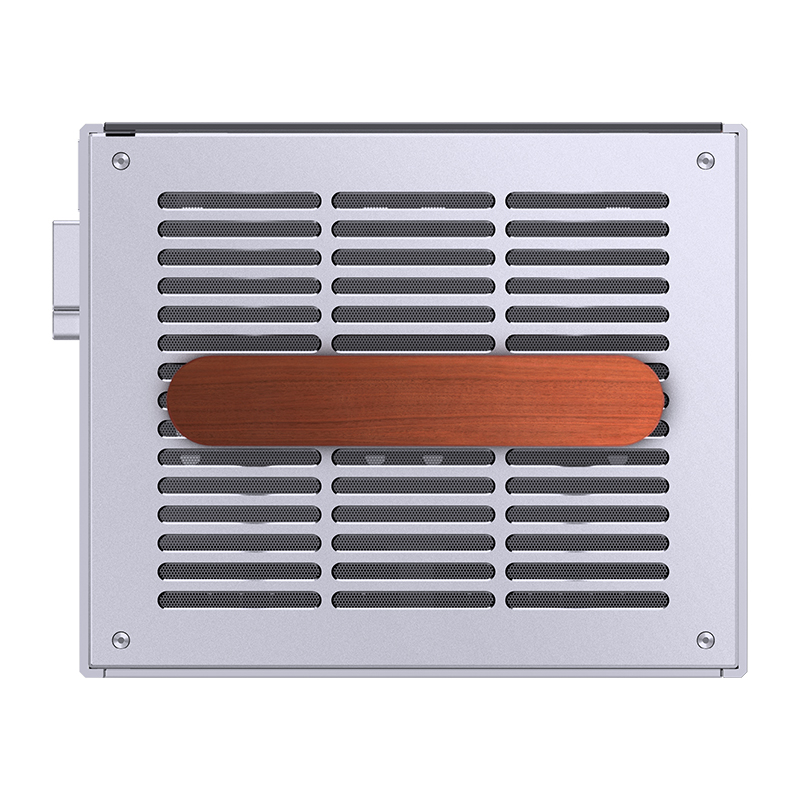 Gabinete T6 Silver Tg Itx Aluminio Madera Jonsbo