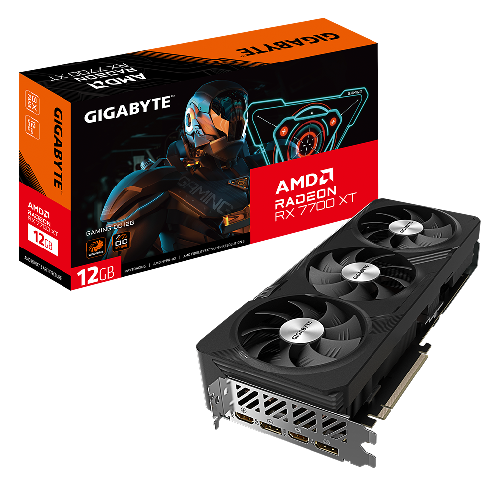 Placa De Video Radeon Rx 7700 Xt Gaming Oc 12g Gigabyte