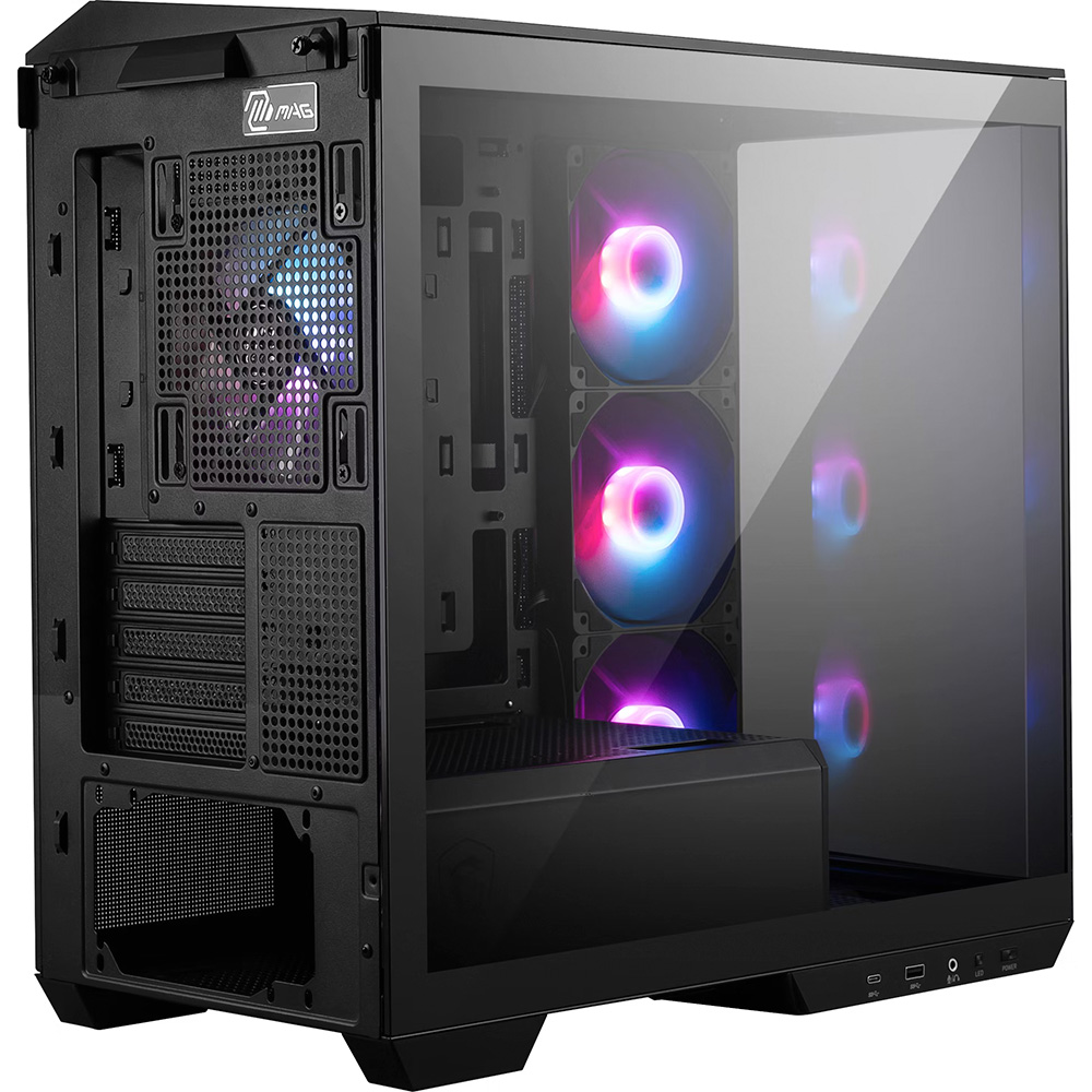Gabinete Mag Pano M100r Pz Black Tg Fan X4 Argb Msi