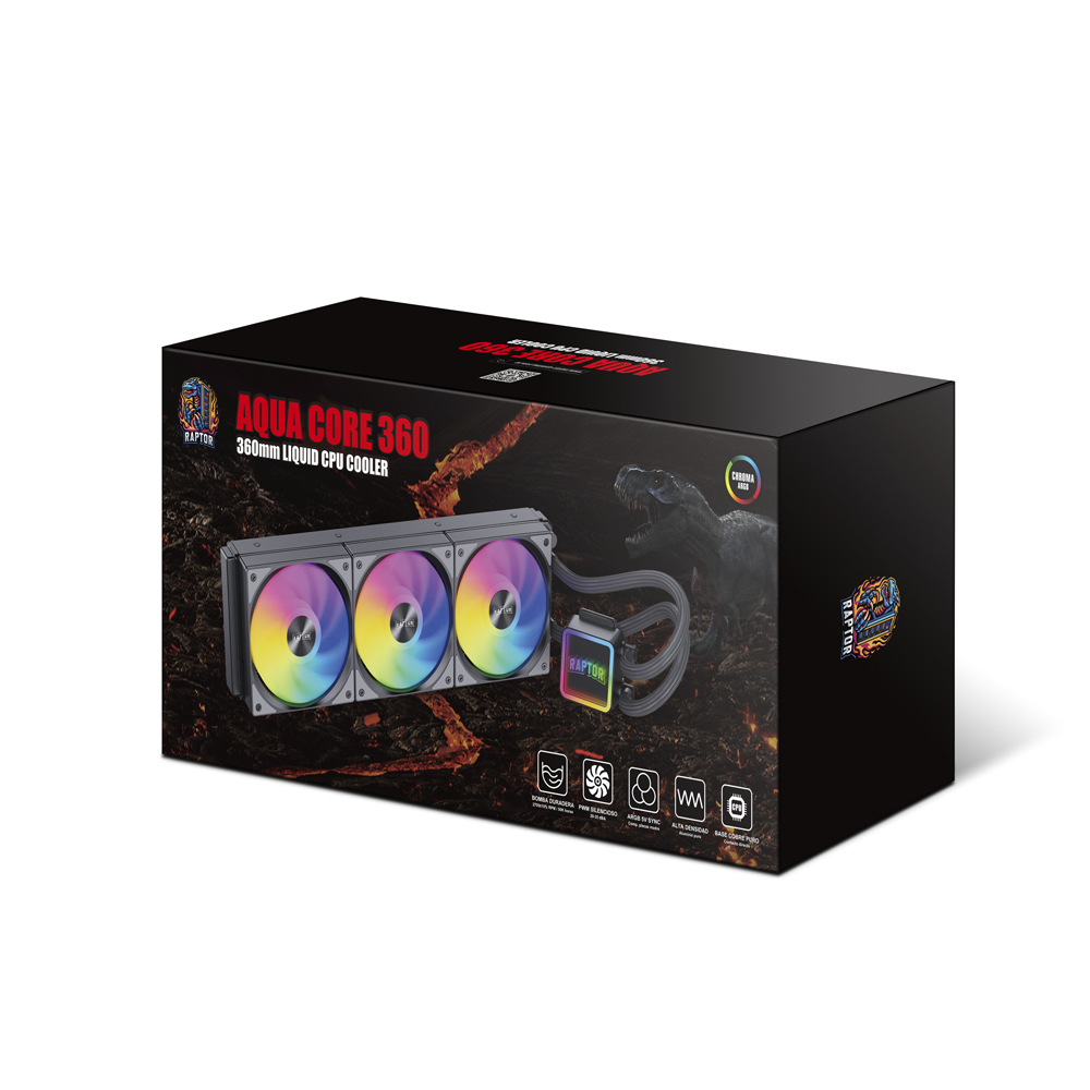 Water Cooling Aqua Core 360 3x Argb Black Raptor