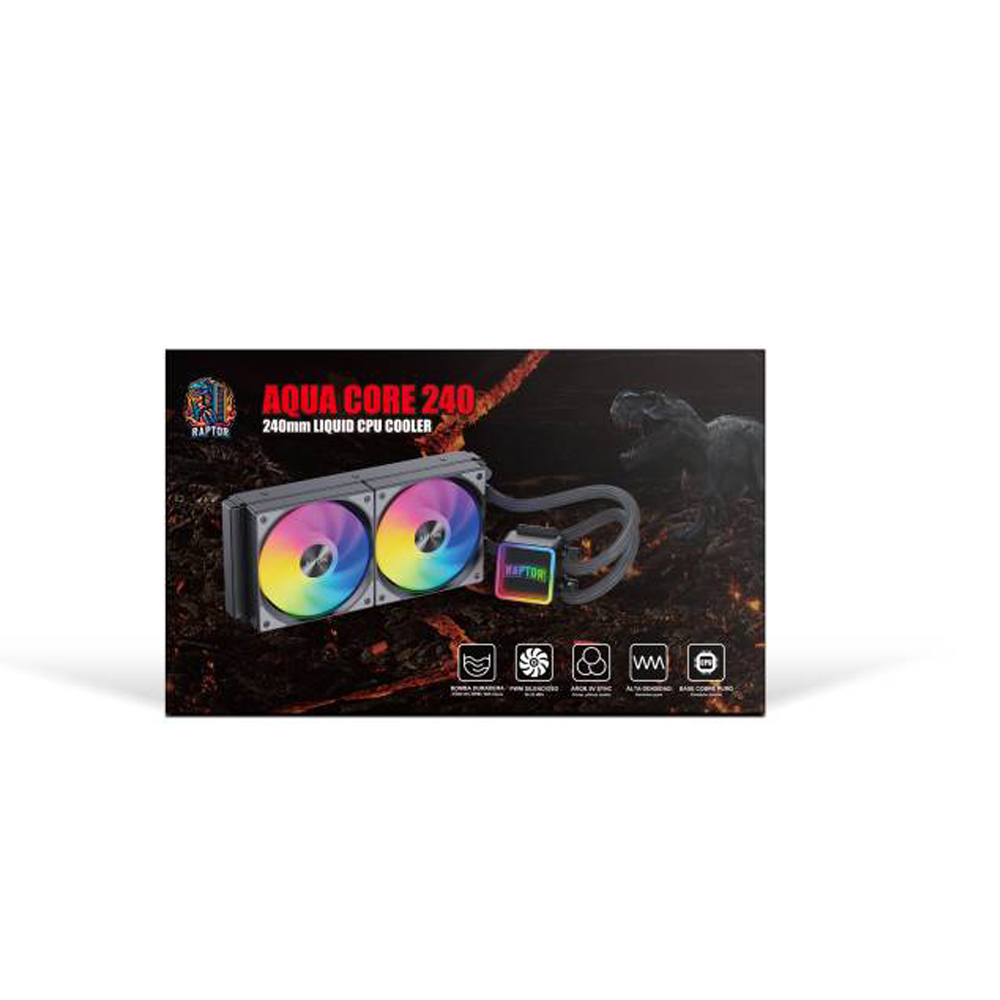 Water Cooling Aqua Core 240 2x Argb Black Raptor