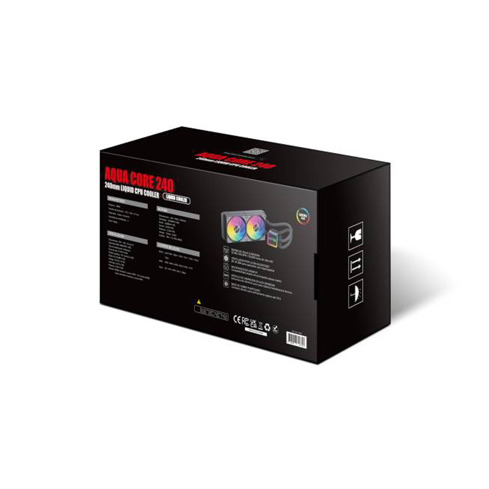 Water Cooling Aqua Core 240 2x Argb Black Raptor
