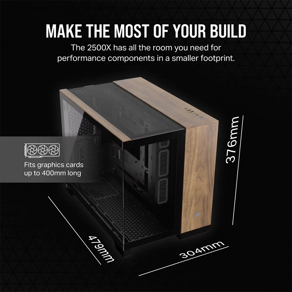 Gabinete 2500x Tg Bambu Black Corsair