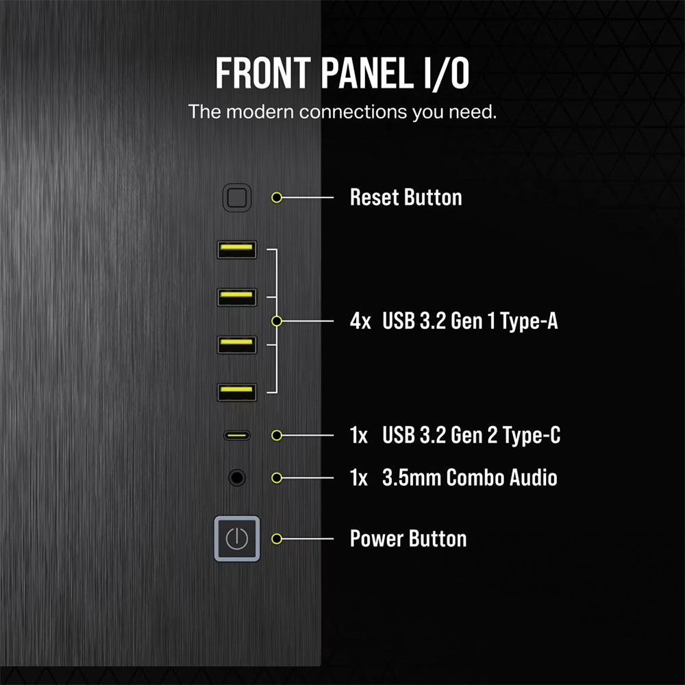 Gabinete 6500x Tg Aluminum Black Corsair