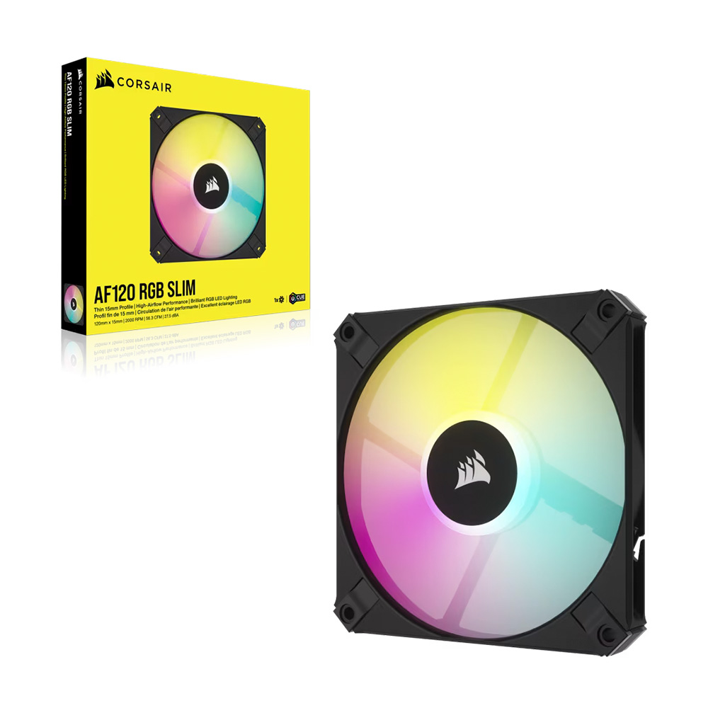 Cooler Fan Icue Af120 Rgb Slim Black Corsair
