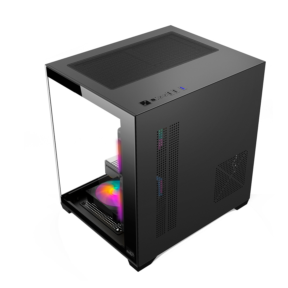 Gabinete A5 Gs-7900 Tg Fans X5 Frgb Black Sentey