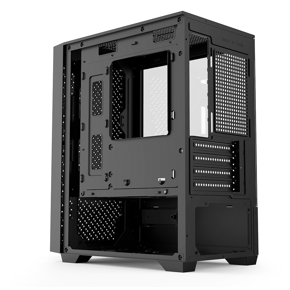 Gabinete H12 6120-sf Black Tg Fan X4 Frgb Sentey