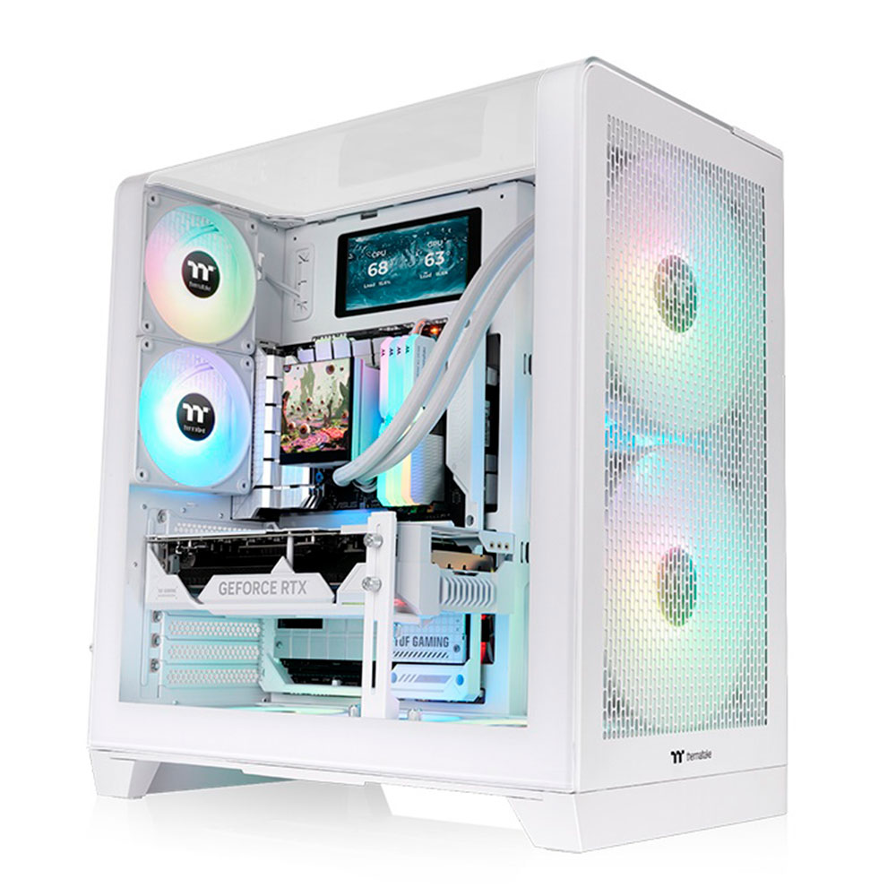 Gabinete View 390 Air Tg Fan X2 Snow Thermaltake