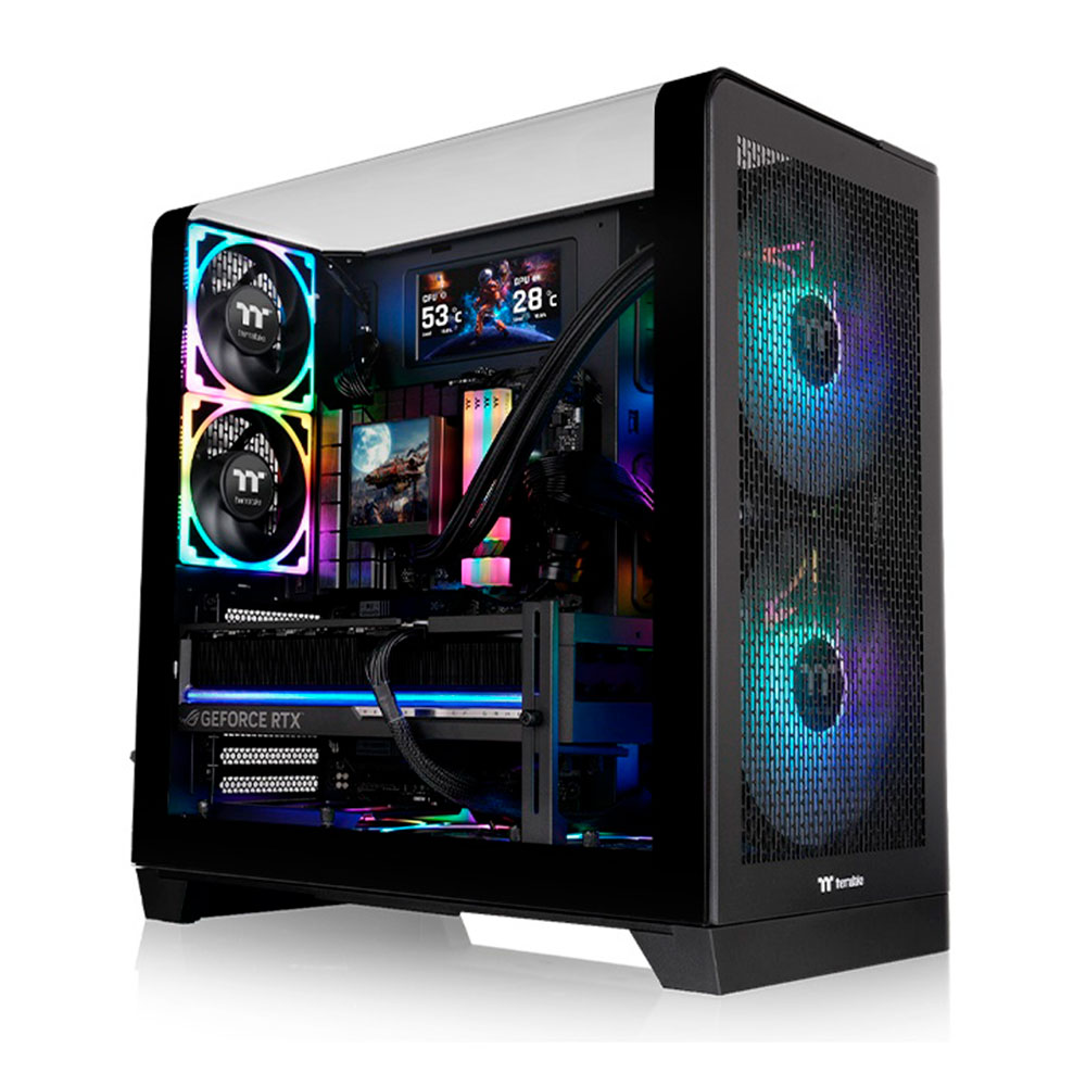Gabinete View 390 Air Tg Fan X2 Black Thermaltake