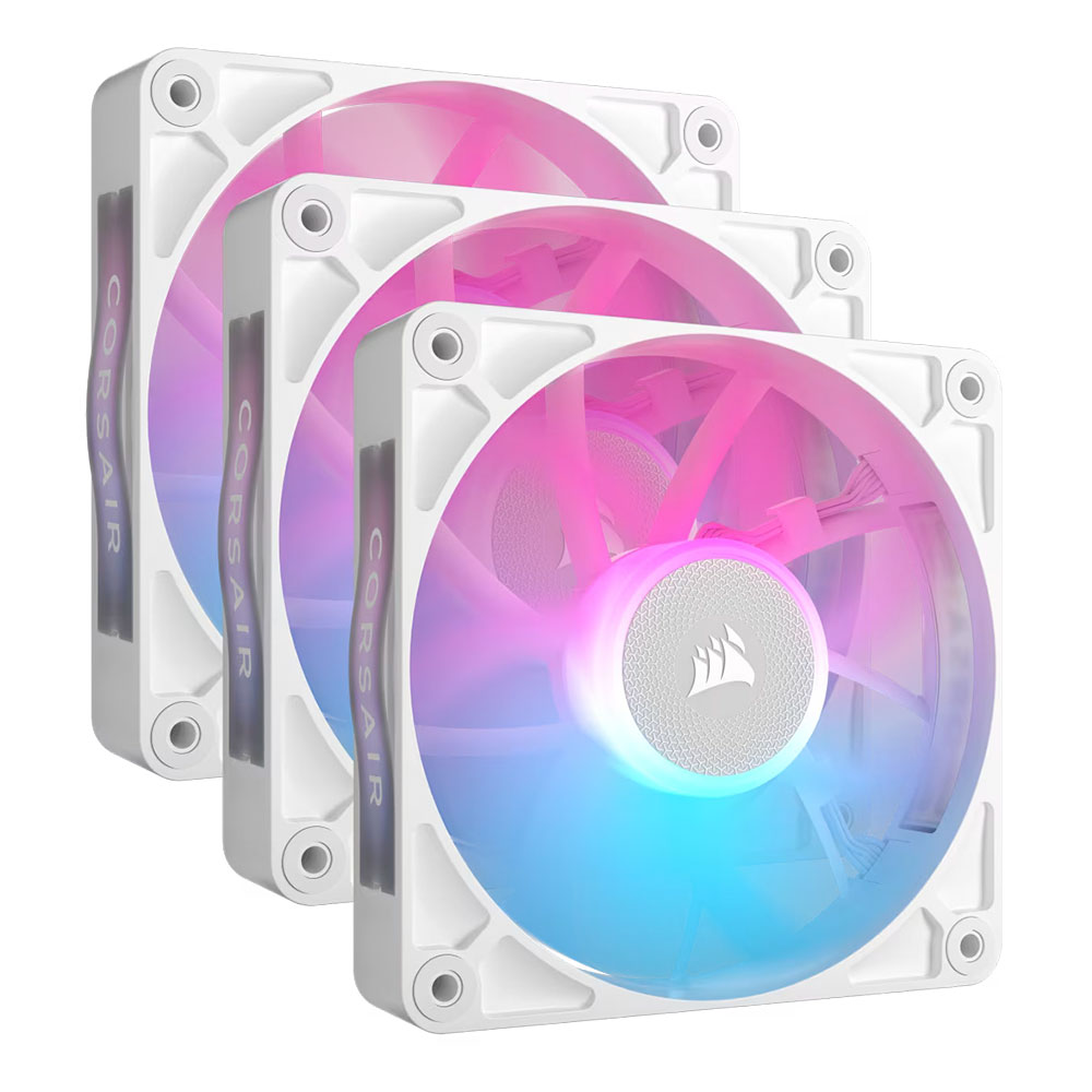 Cooler Fan Icue Link Rx120 Rgb 120mm Pack 3 White Corsair