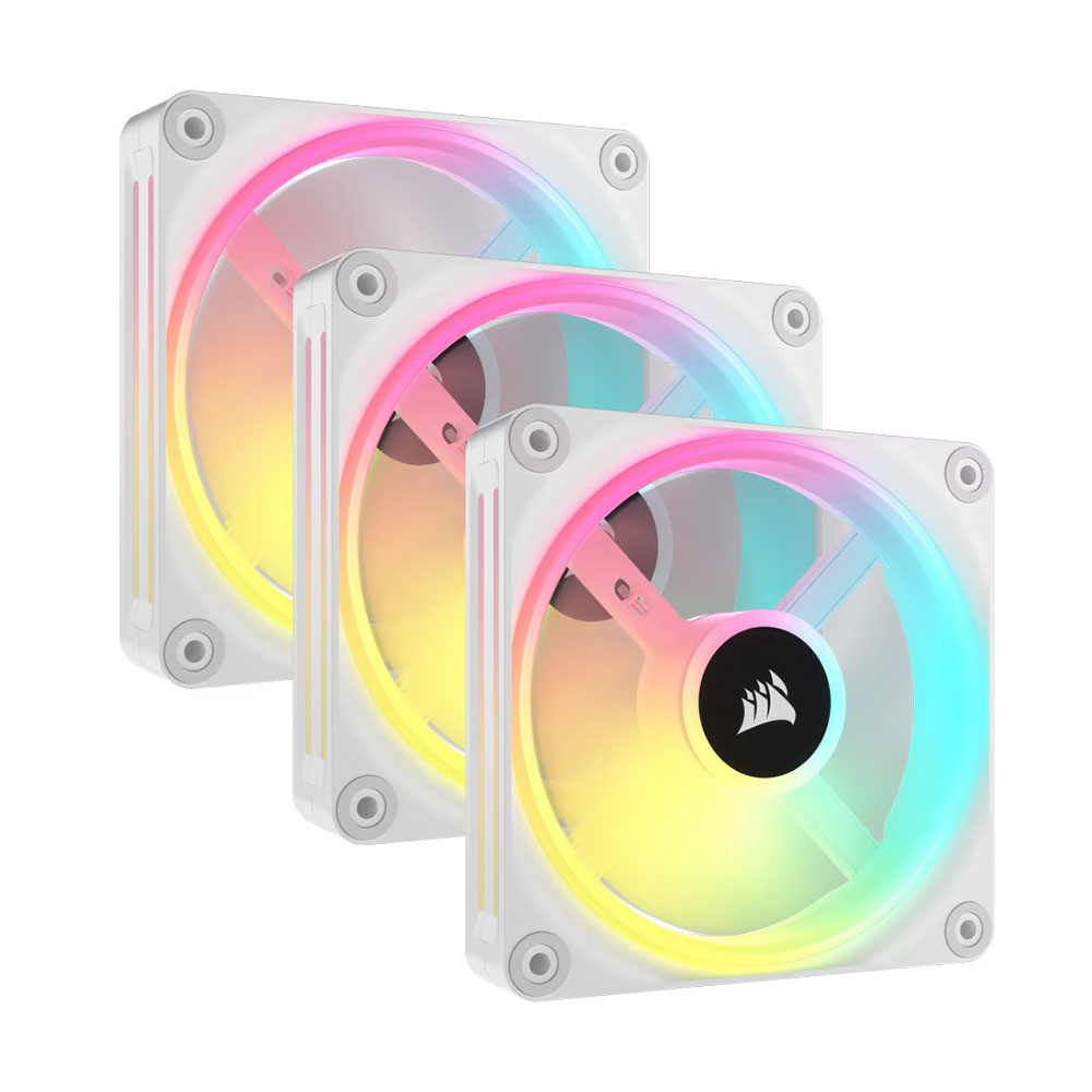 Cooler Fan Icue Link Qx120 Rgb 120mm Pack 3 White Corsair
