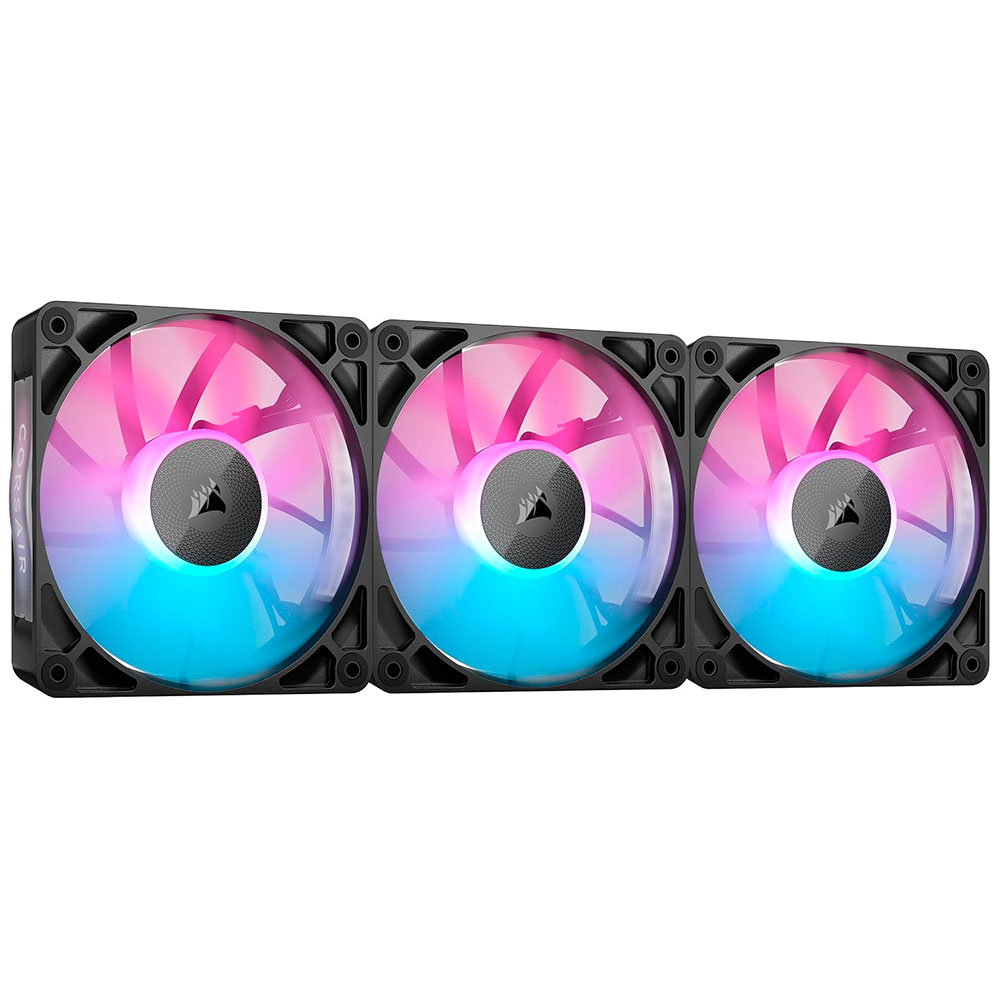 Cooler Fan Icue Link Rx120 Rgb 120mm Pack 3 Black Corsair
