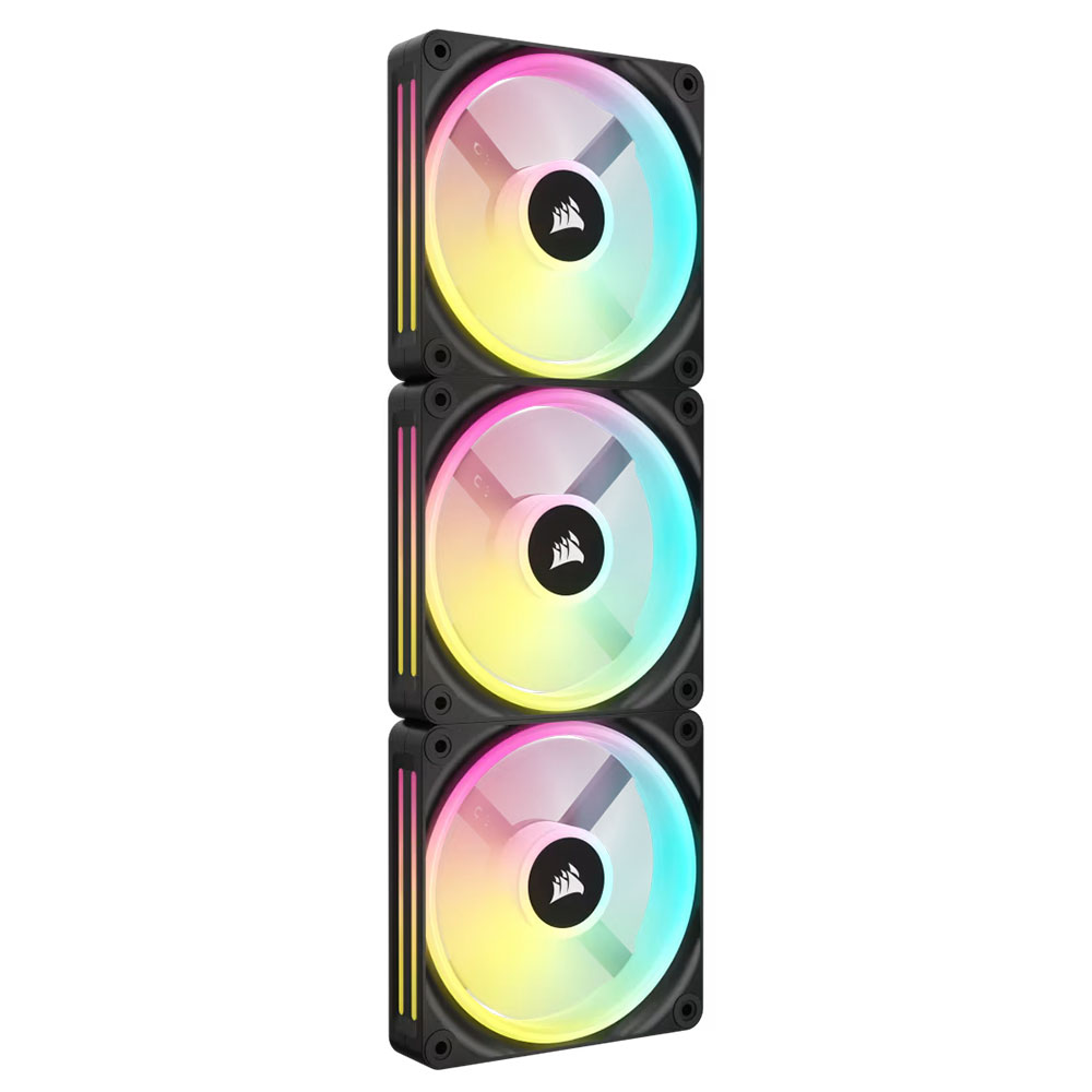 Cooler Fan Icue Link Qx120 Rgb 120mm Pack 3 Black Corsair