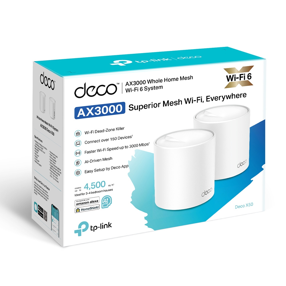 Router Deco X50 Wifi Mesh Ax3000 Pack X2 Tp-link