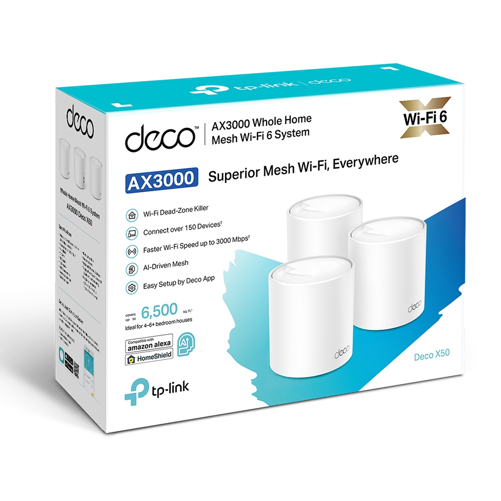 Router Deco X50 Wifi Mesh Ax3000 Pack X3 Tp-link