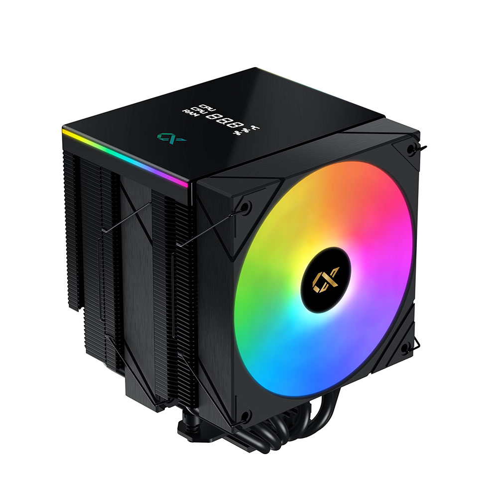 Cooler Cpu Ak6 Dual Digital Led Display Argb Black Xigmatek