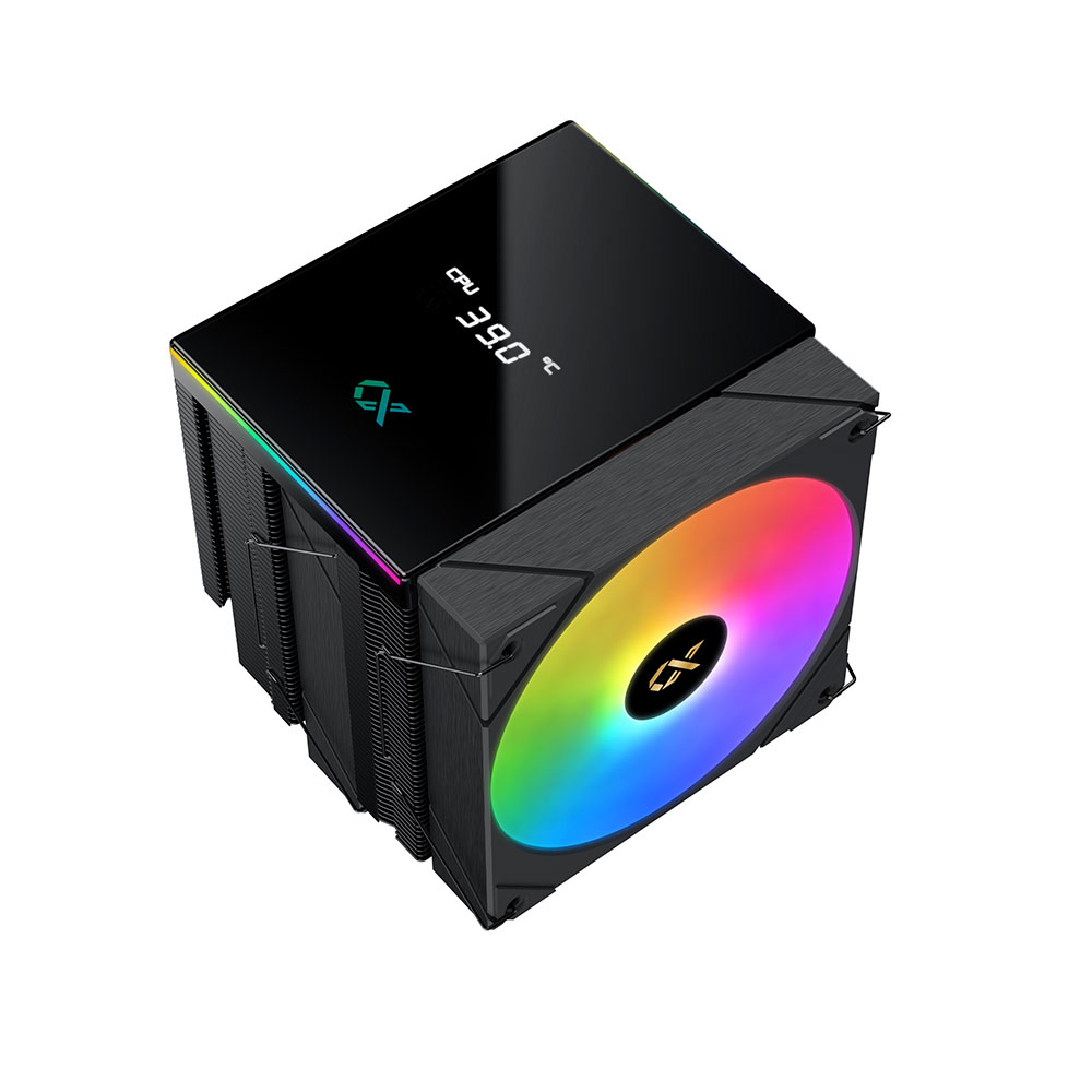 Cooler Cpu Ak6 Dual Digital Led Display Argb Black Xigmatek