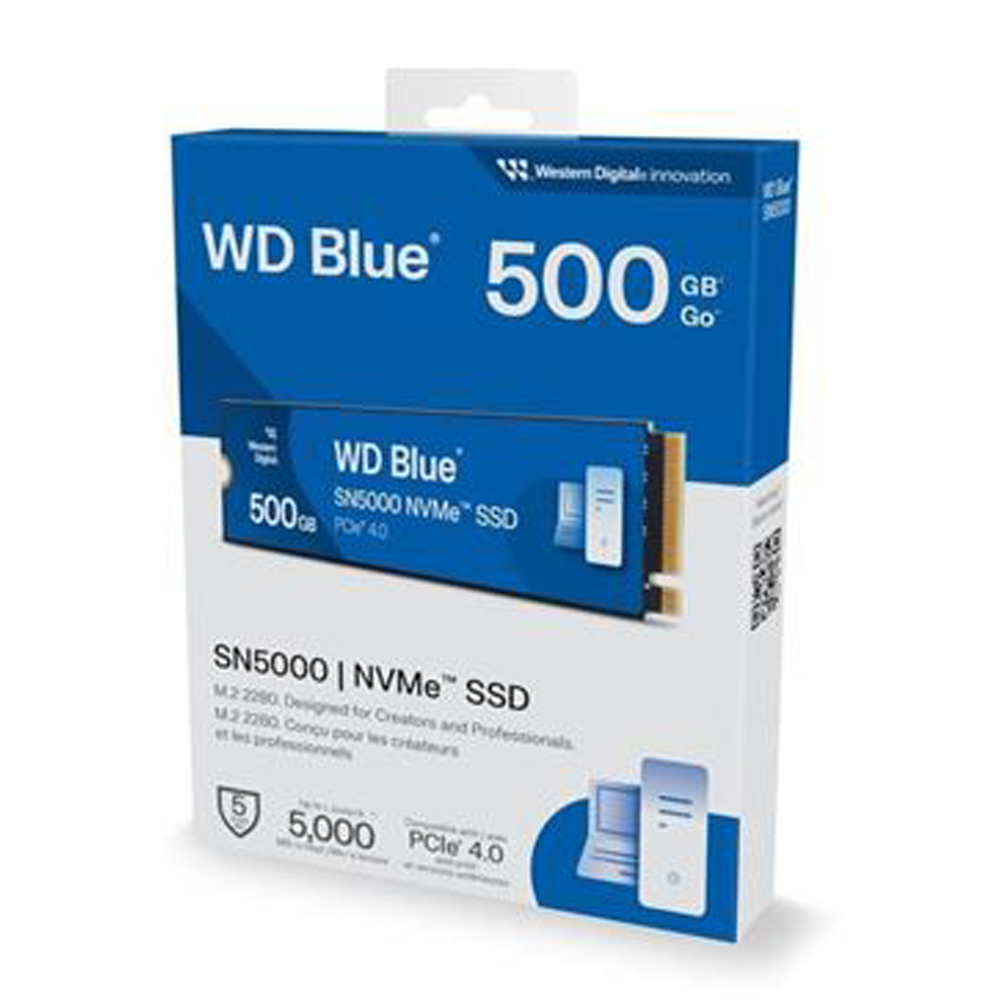 Disco Ssd 500gb Sn5000 Blue M.2 Nvme Gen4 Wd
