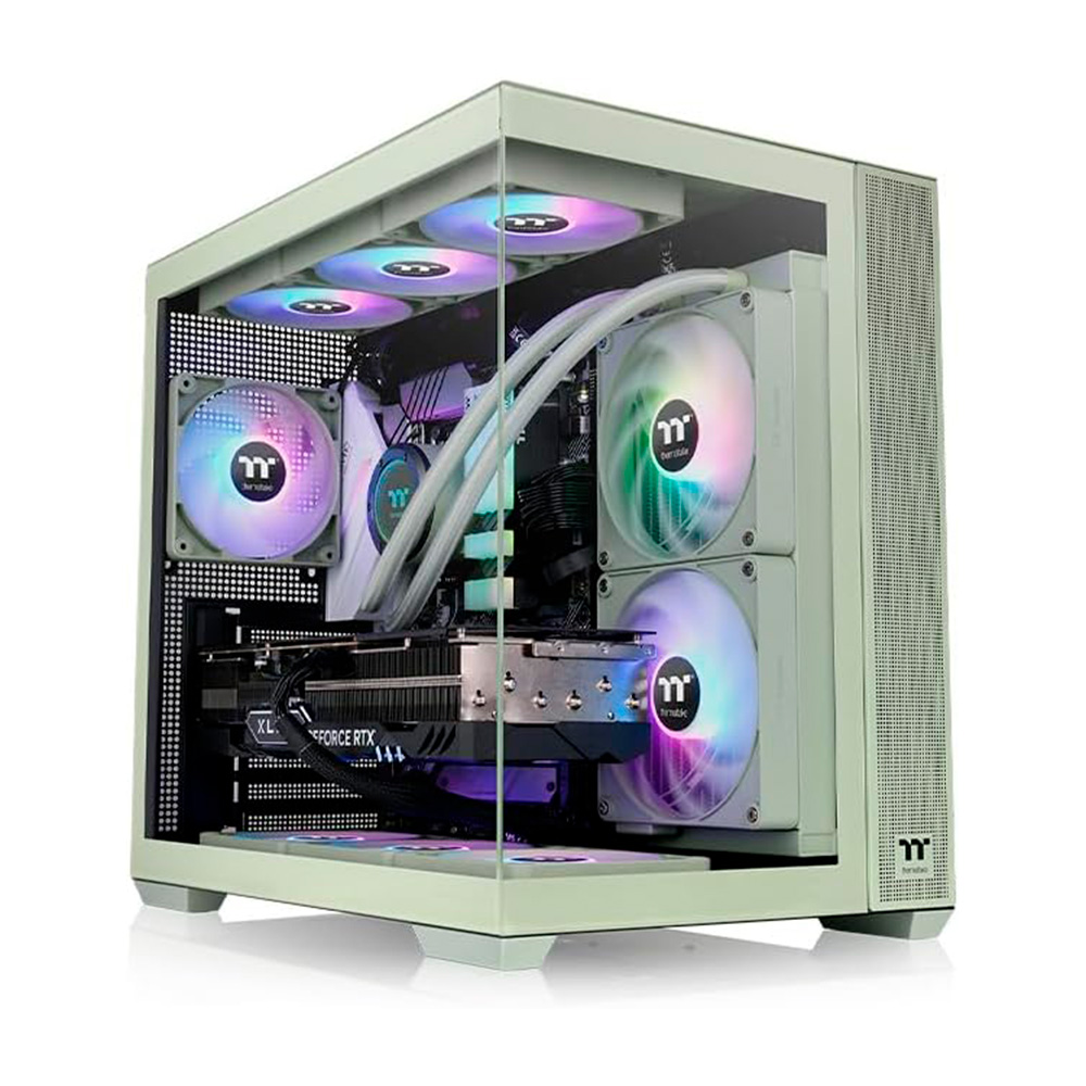 Gabinete View 380 Tg Argb Matcha Green Thermaltake