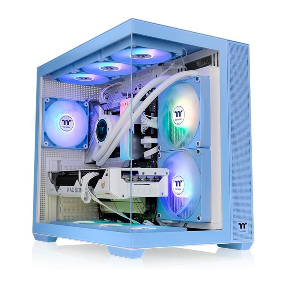 Gabinete View 380 Tg Argb Hydragena Blue Thermaltake