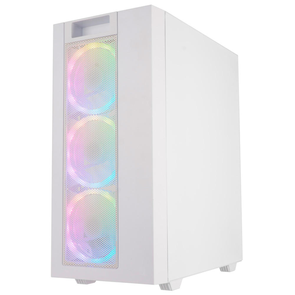 Gabinete Cm-5920 Mesh Tg Fan X6 Rgb White Solarmax