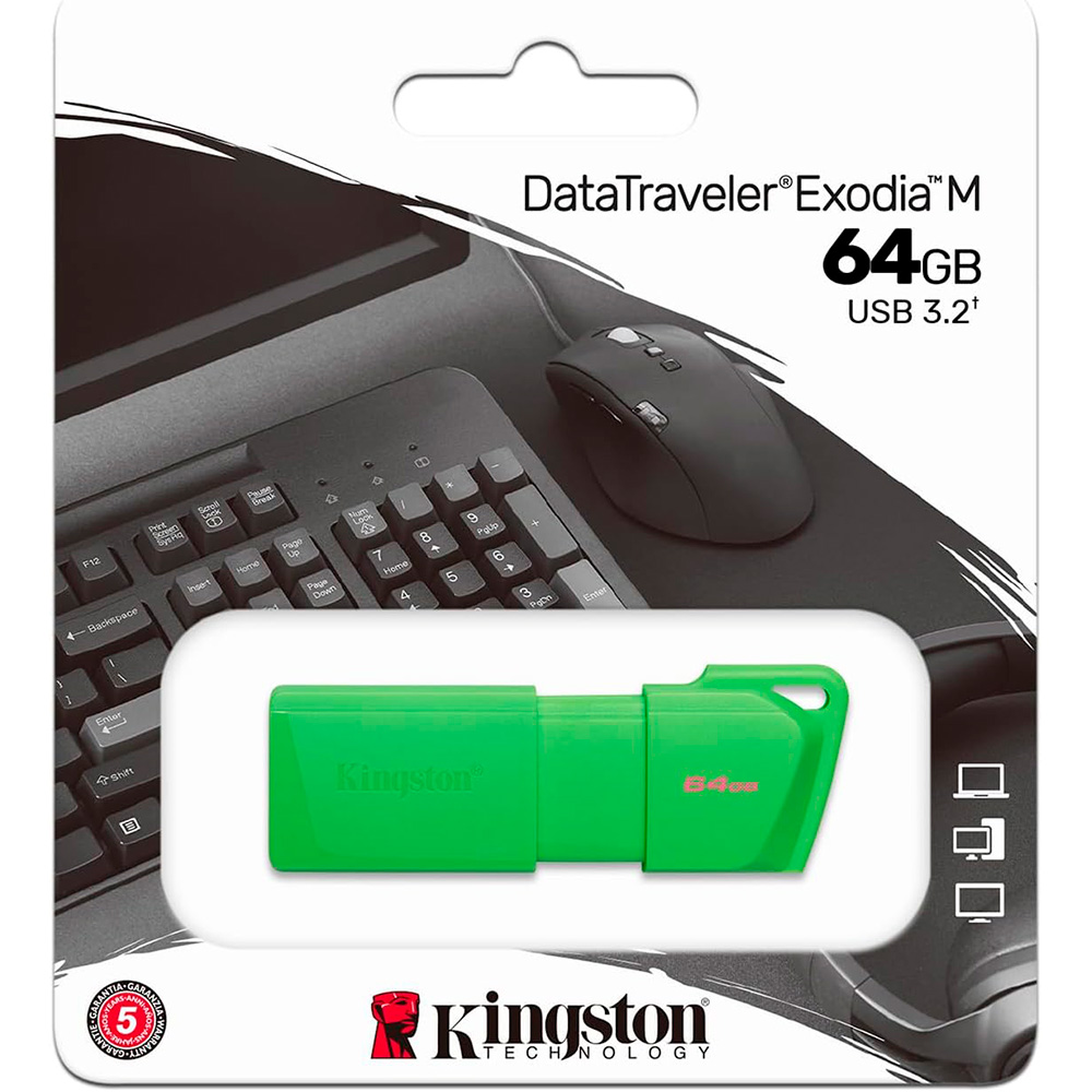 Pendrive 64gb Datatraveler Exodia M Green Kingston