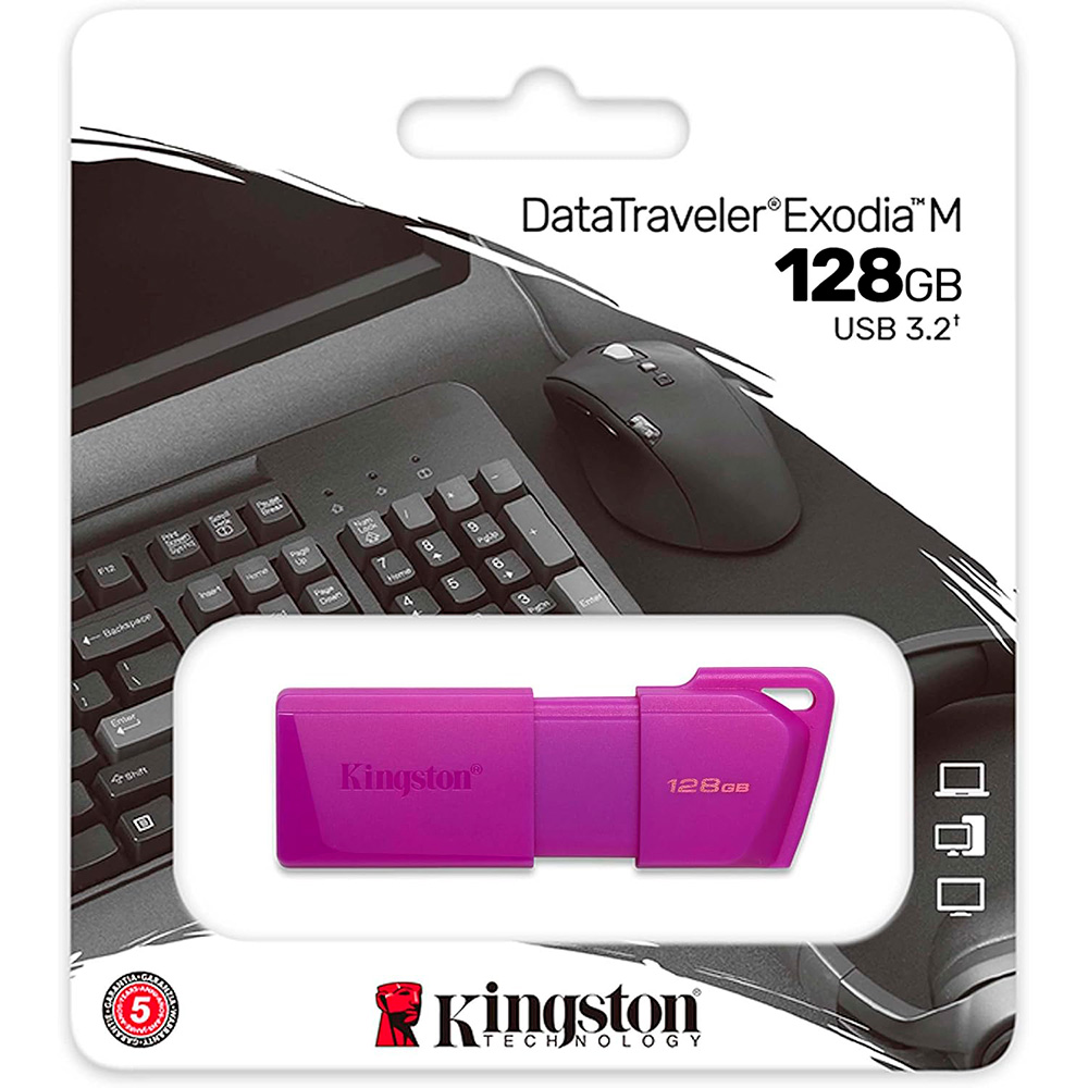 Pendrive 128gb Datatraveler Exodia M Purple Kingston