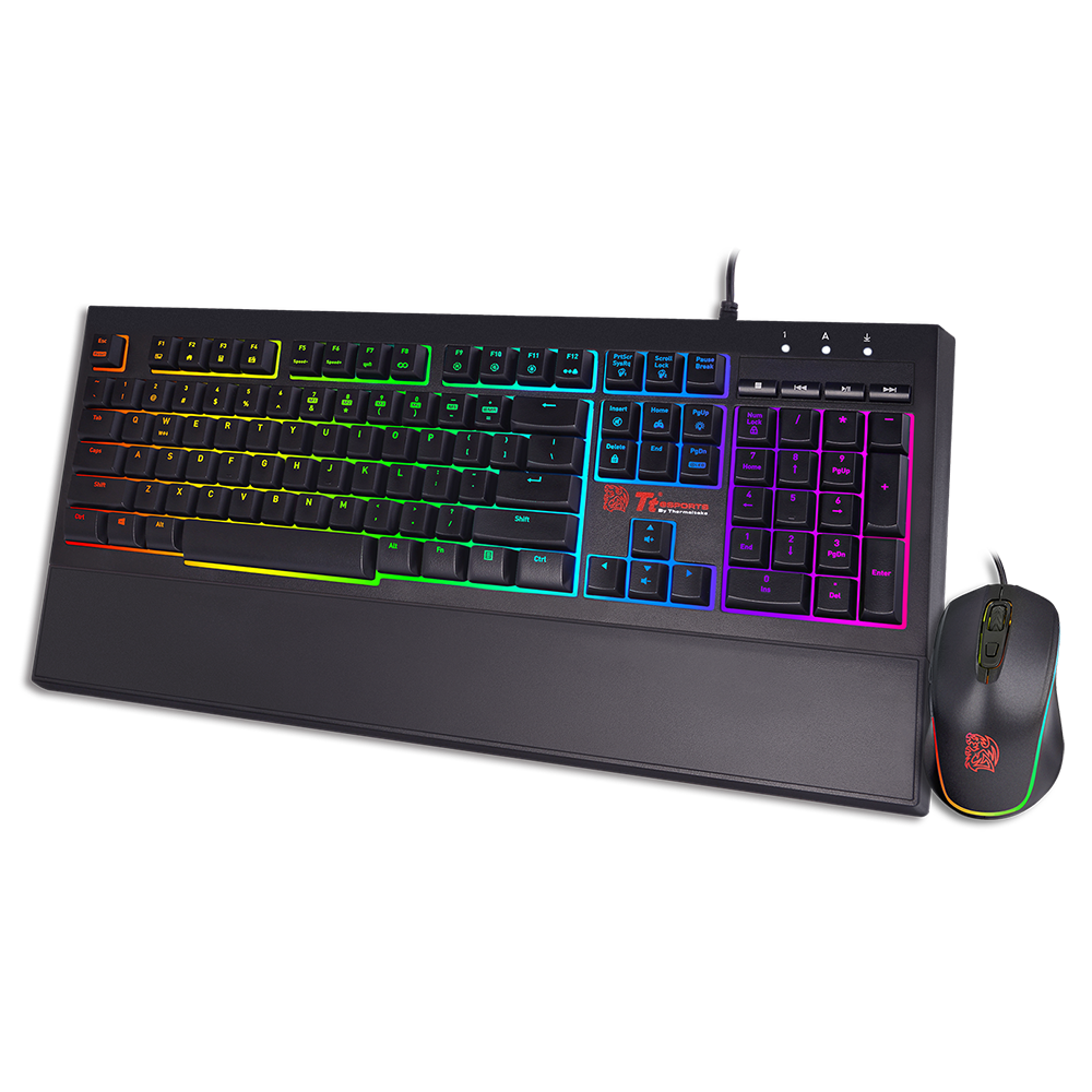 Kit Teclado + Mouse Challenger Elite Rgb Combo Esp Thermaltake
