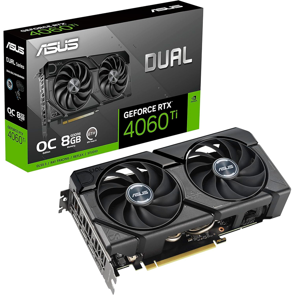 Placa De Video Asus Nvidia Geforce Dual Rtx 4060 Ti Evo Oc 8gb