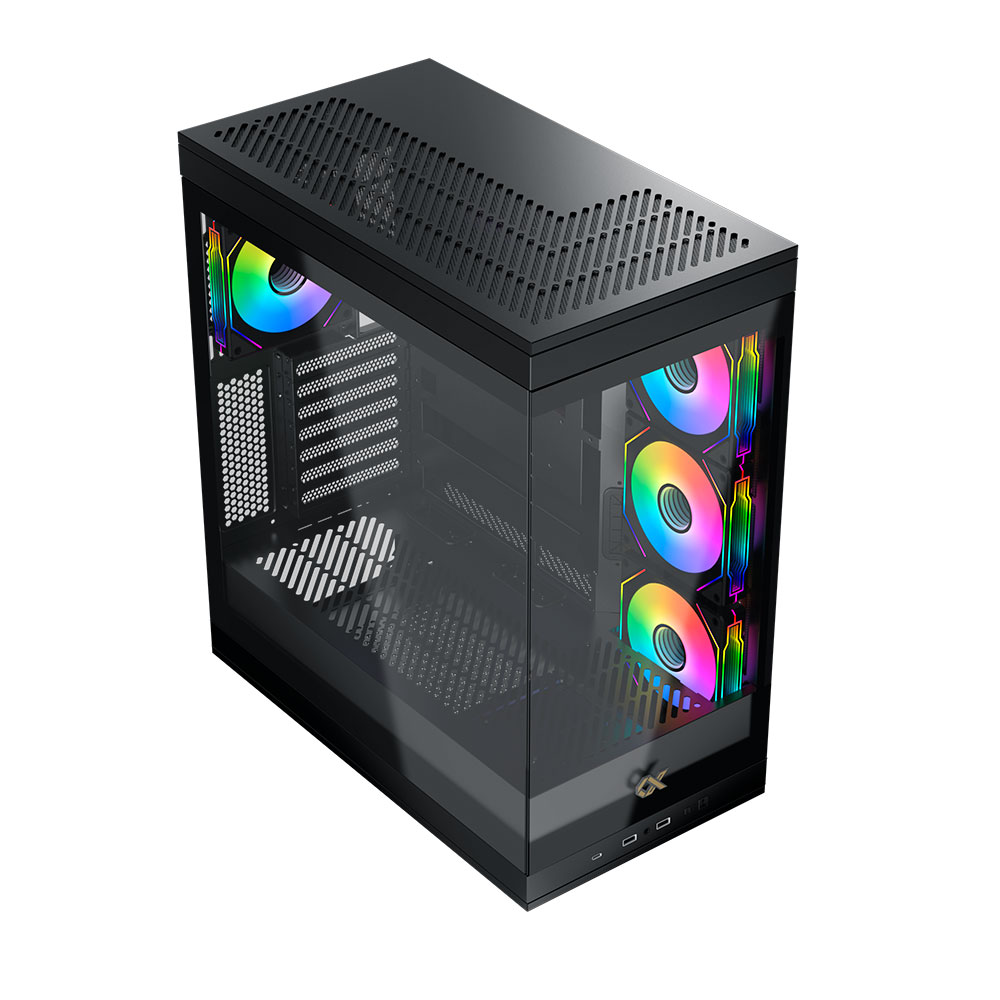 Gabinete Meta Tg Fans X4 Argb Black Xigmatek
