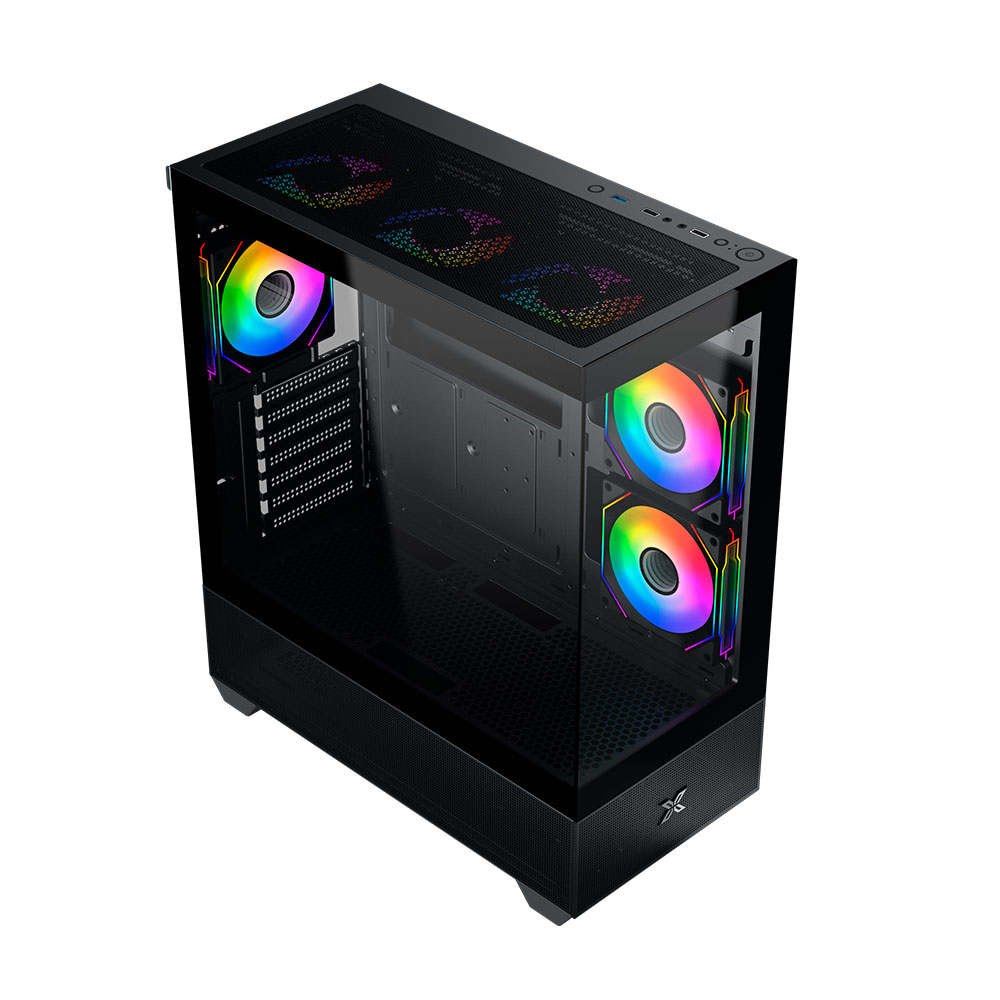 Gabinete Alphard Tg Fans X6 Argb Black Xigmatek