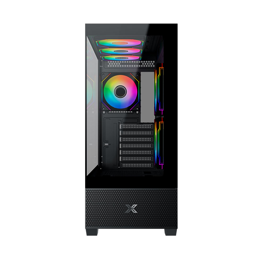 Gabinete Alphard Tg Fans X6 Argb Black Xigmatek