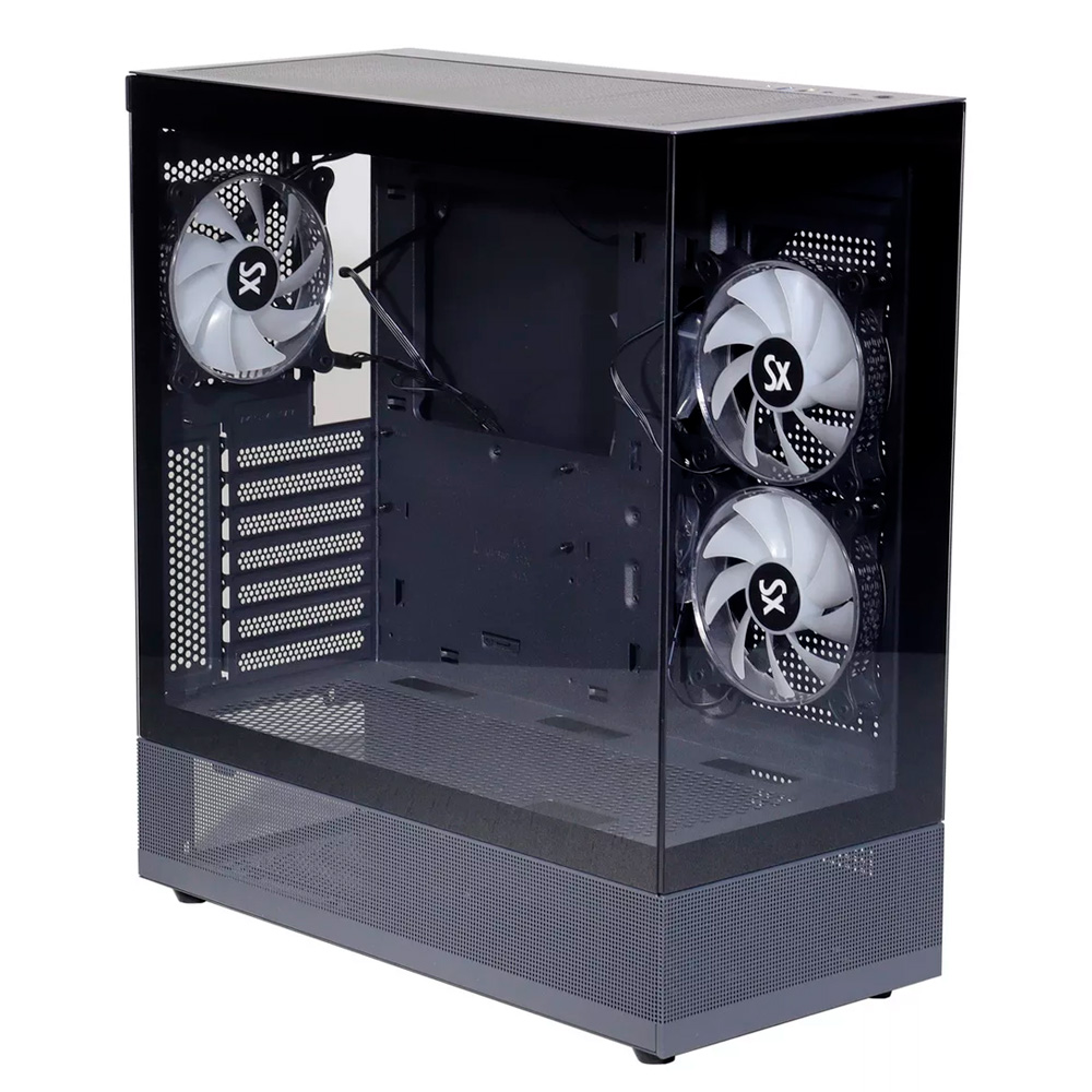 Gabinete Cm-b930 Fan X3 Argb Tg Full Tower Black Solarmax