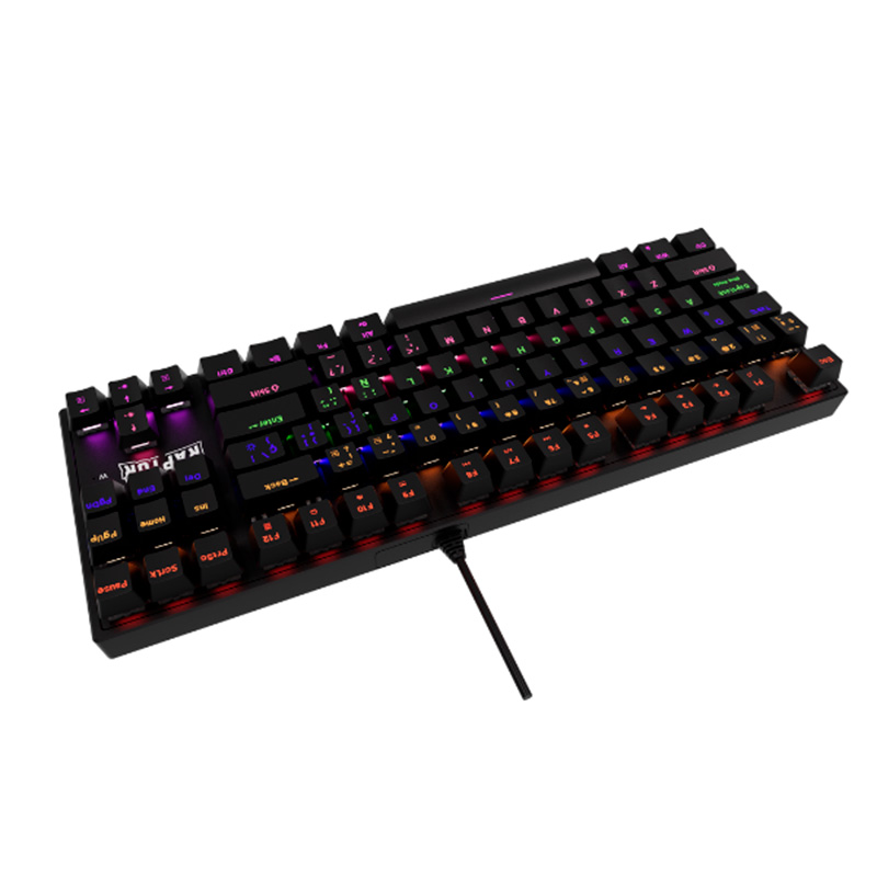 Teclado Raptor Fireflaw M87 Mecanico Retroiluminado Switch Red Outemu