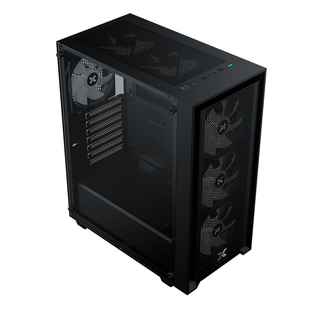 Gabinete Pucara X Fans X6 Tg Black Xigmatek