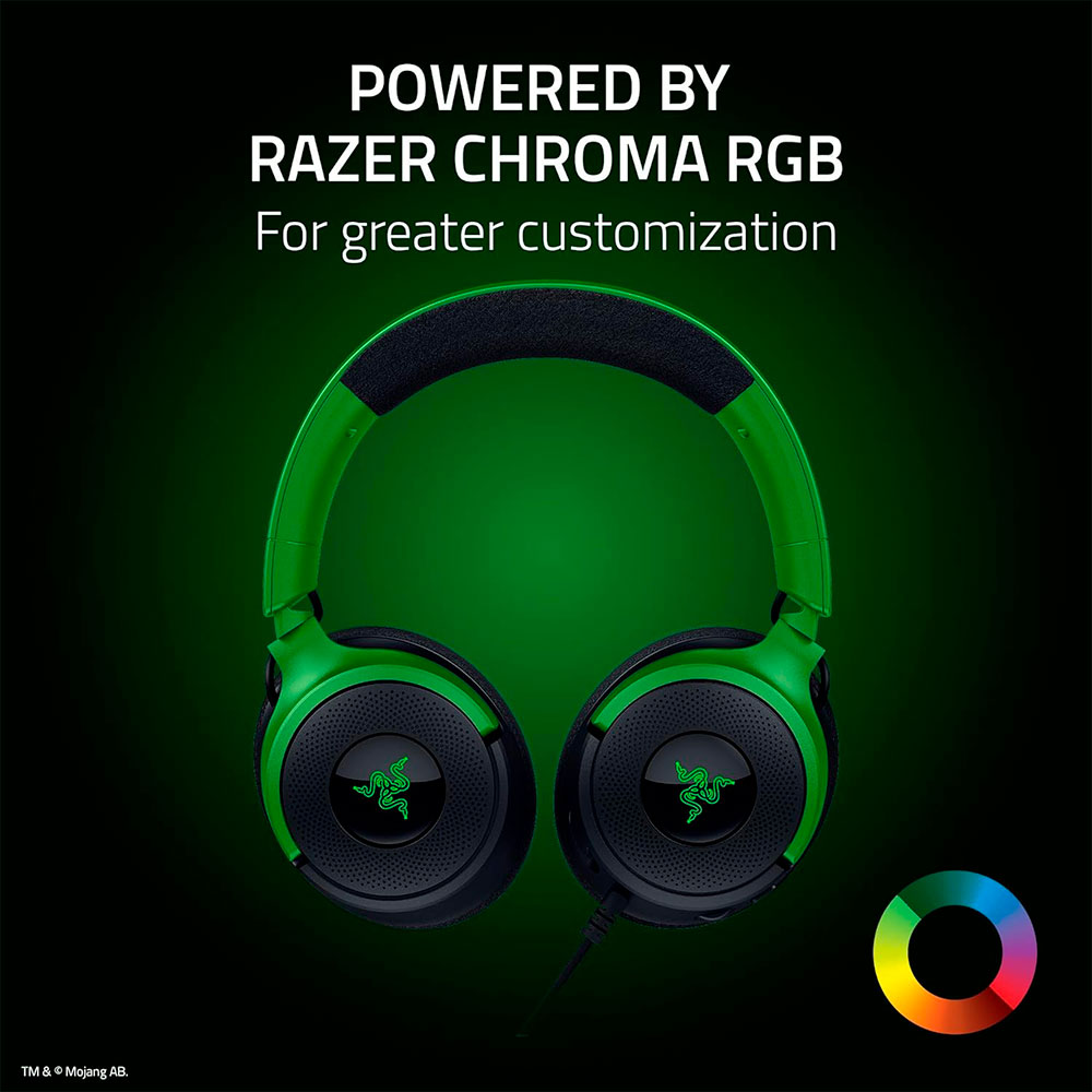 Auricular Razer Kraken V4 X Minecraft Edition