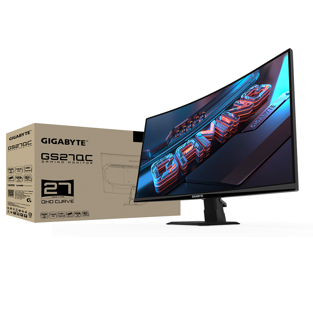 Monitor 27 180hz 2k Qhd Curvo Gs27qca Gigabyte