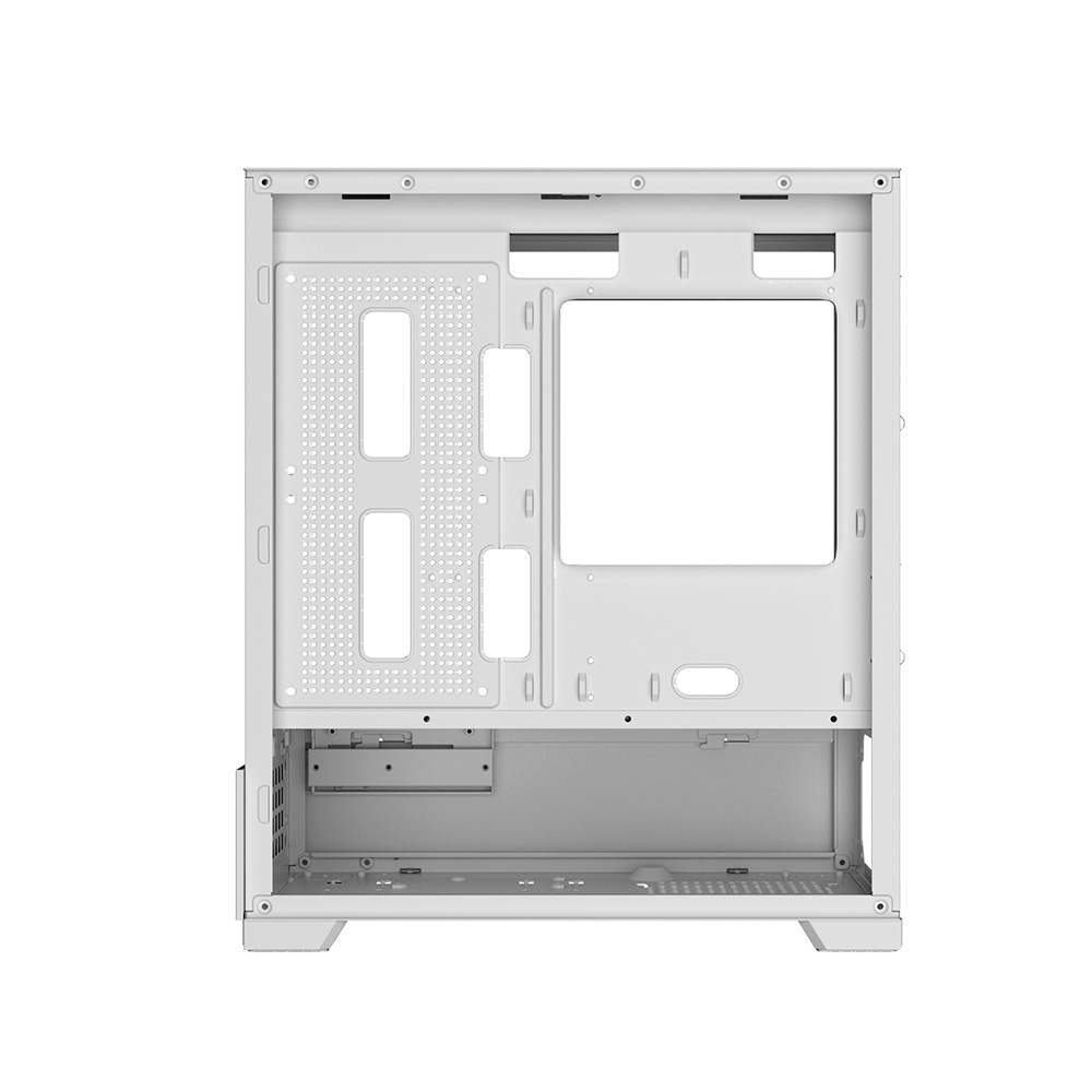 Gabinete H30 White Tg Fan X5 Argb Sentey