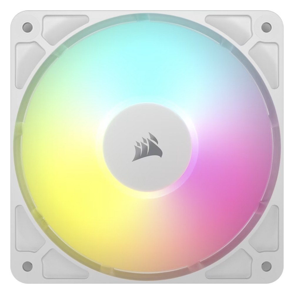 Cooler Fan Rs120 120mm Argb White Pack 3 Pwm Corsair