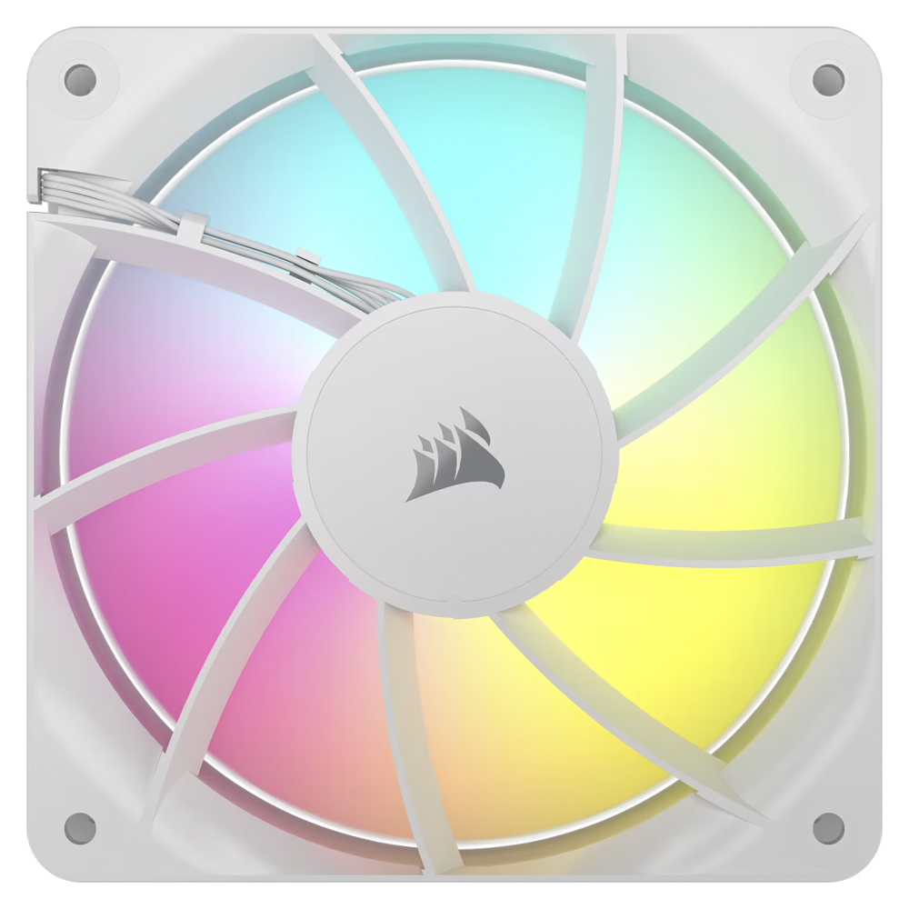 Cooler Fan Rs120 120mm Argb White Pack 3 Pwm Corsair