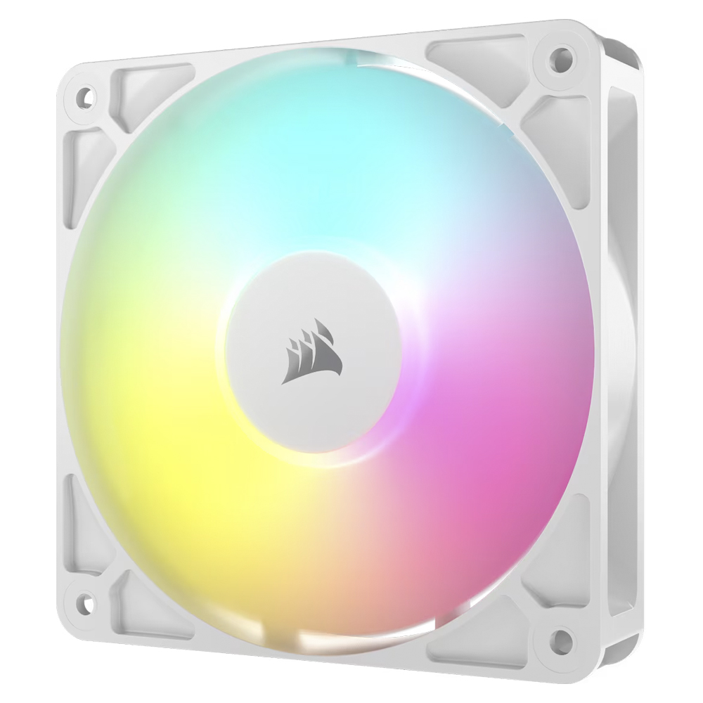 Cooler Fan Rs120 120mm Argb White Pack 3 Pwm Corsair