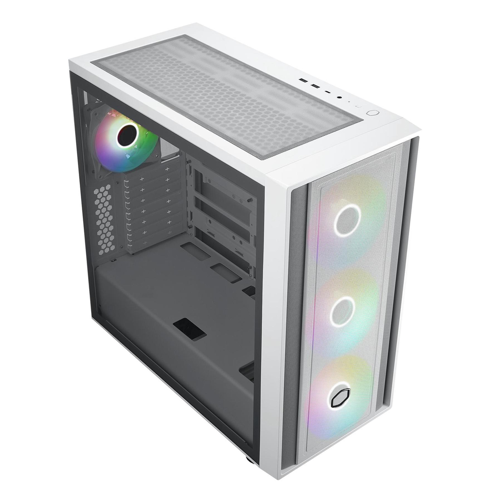 Gabinete Masterbox 600 Tg Fans X4 Argb White Cooler Master