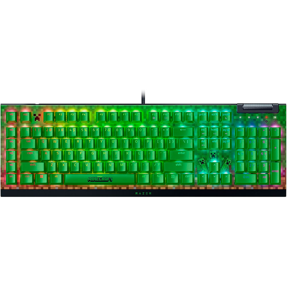Teclado Blackwidow V4 X Minecraft Editioin Green Switch Us Razer