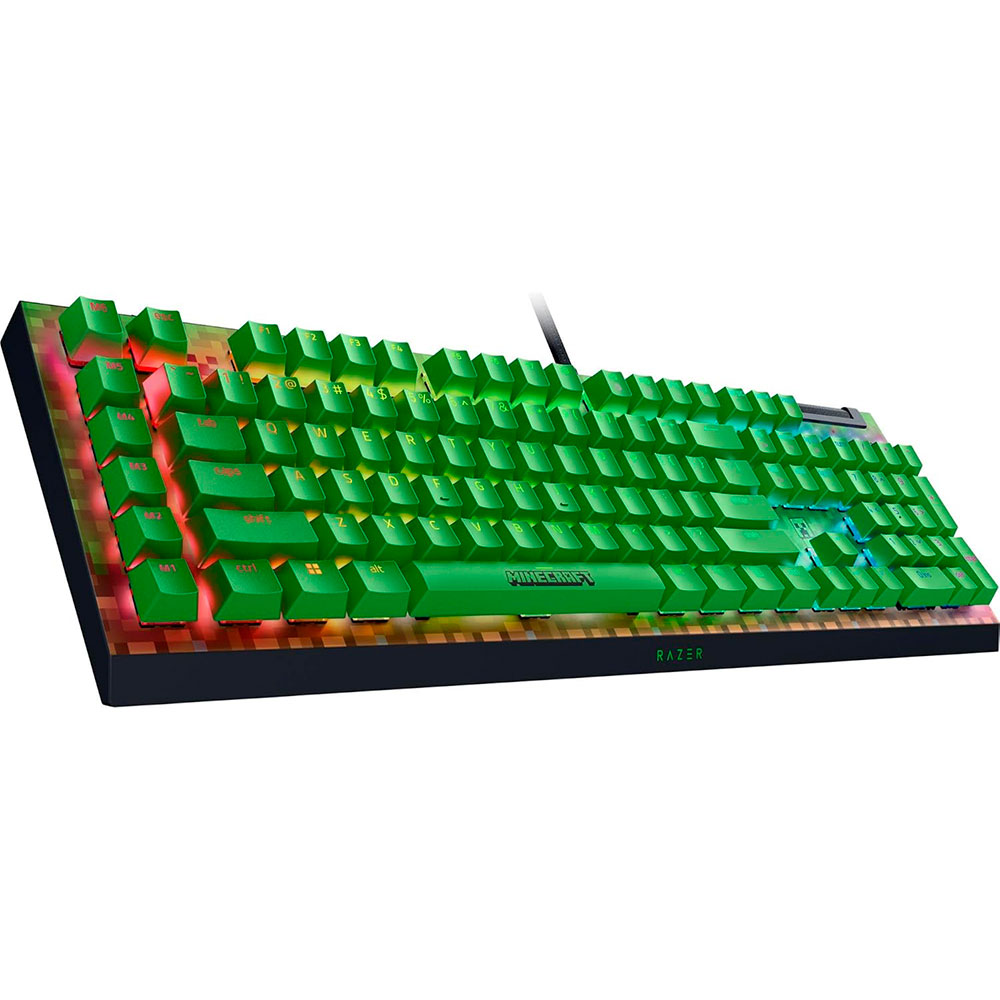 Teclado Blackwidow V4 X Minecraft Editioin Green Switch Us Razer