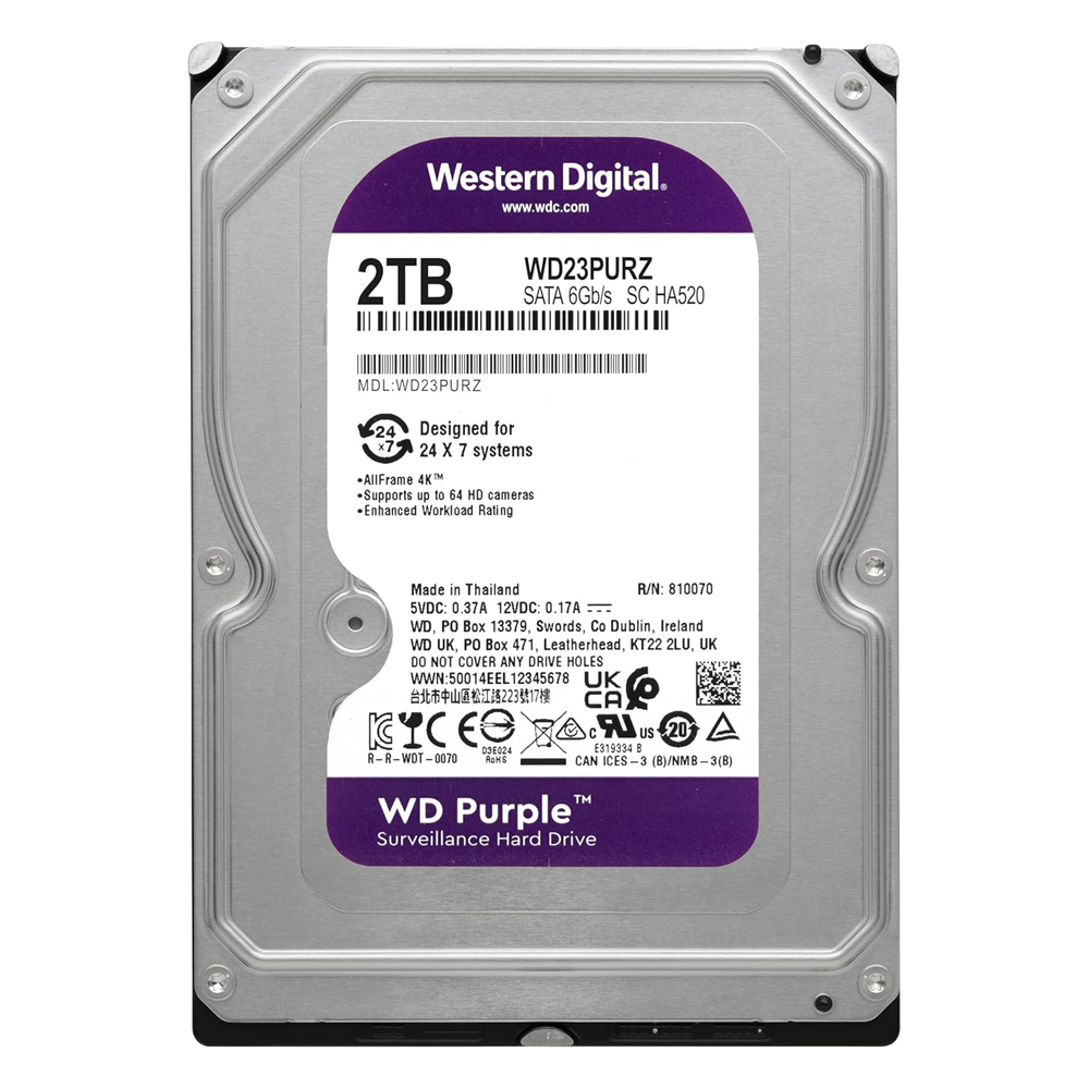 Disco Hdd 2tb Purple Surveillance Wd