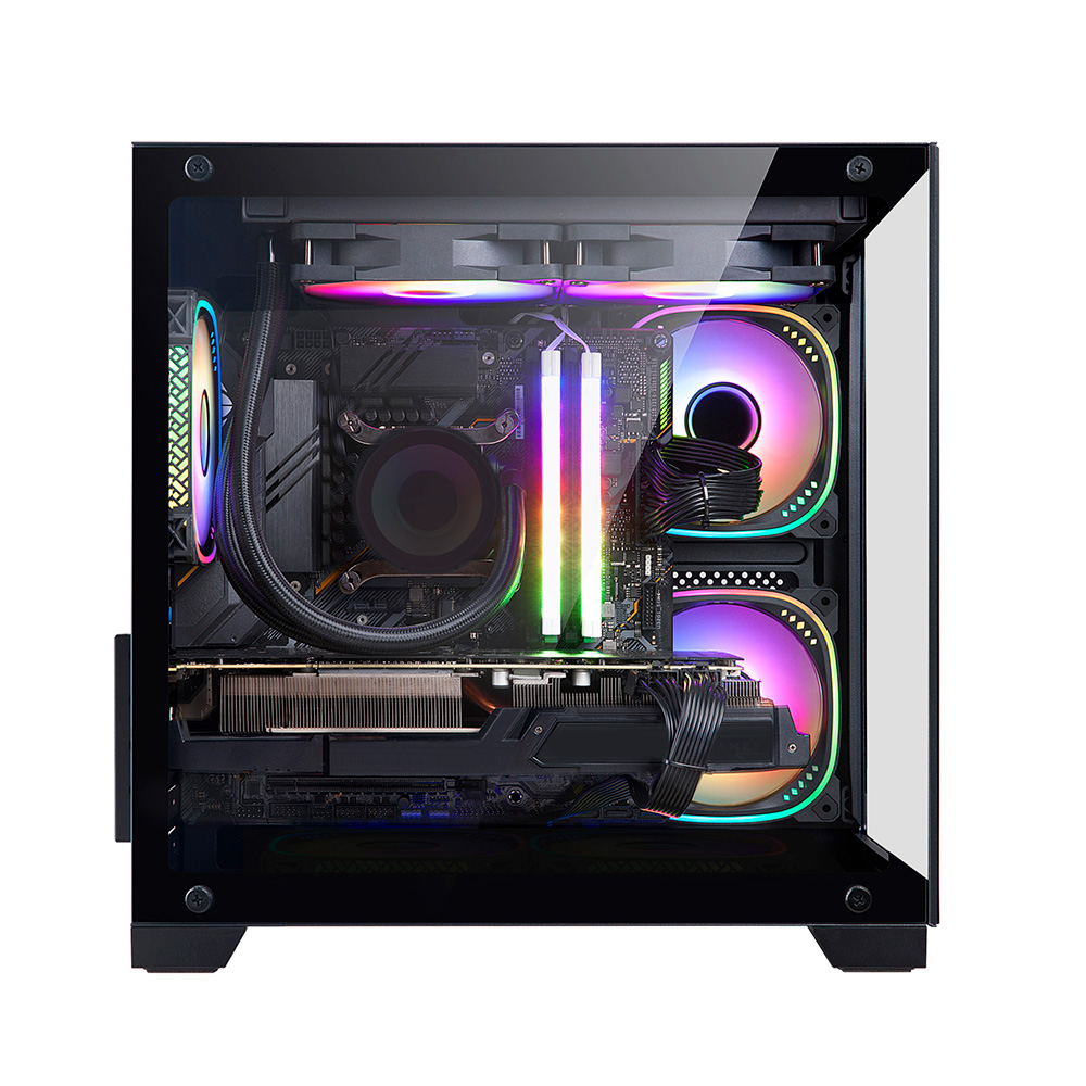 Gabinete A10 Gs-8000 Tg Fans X5 Argb Black Sentey